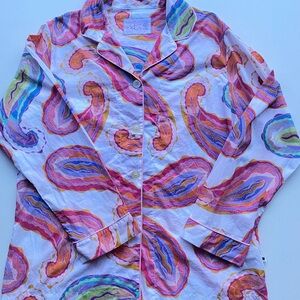 The Cats Paisley Daze Luxe Pima Pajama Top- Size S